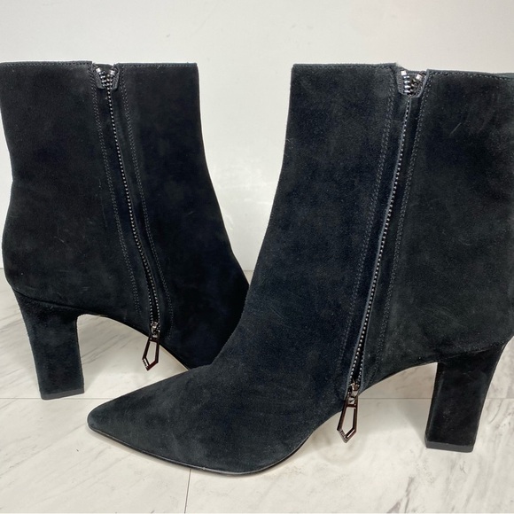 Botkier Natalie Black Suede Pointy Toe Bootie 10M - Picture 6 of 14
